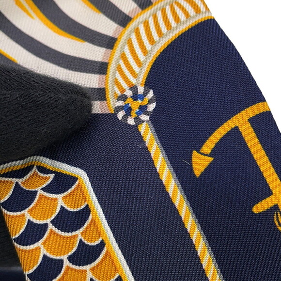 Hermes scarf muffler twilly ceremonial epaulets EPAULETTES DE GALA HERMES sil... - Picture 6 of 13